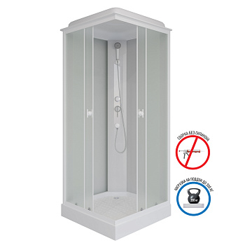 Душевая кабина Niagara Promo P90/13Q/MT 90х90 квадратная с крышей ориентация универсальная